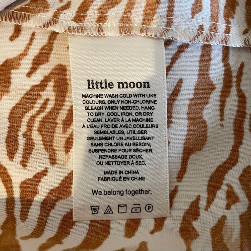 Little Moon Julep Wrap Dress Animal Print Giselle Amber Earth Print Sz. M - Picture 10 of 11